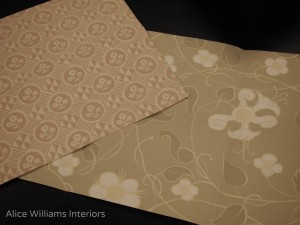 Memo samples of wall coverings Melissa White Arden Collection for Zoffany